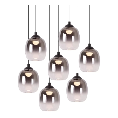 TAMINO - Lampa wisząca - Ø 52 cm - LED Dim. - 7x7W 3000K - Black 74419/07/30 Lucide